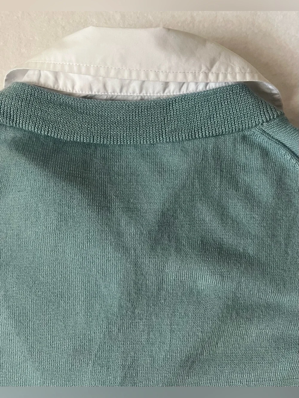 Pearl By Lela Rose 2-in-1 Layered Merino Wool Sweater Size M, Lt.. Turq., EUC - Picture 12 of 16